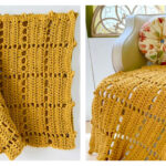 Maggie’s Windowpane Throw Free Crochet Pattern and Video Tutorial
