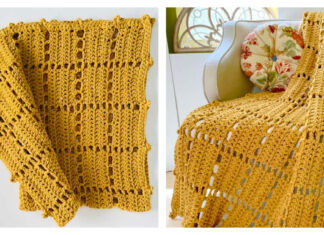 Maggie’s Windowpane Throw Free Crochet Pattern and Video Tutorial