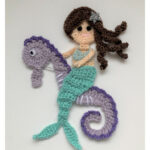 Mermaid On A Seahorse Applique Crochet Pattern