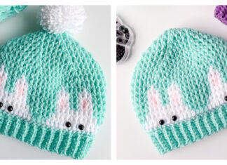 Peek a Boo Bunny Hat Free Crochet Pattern