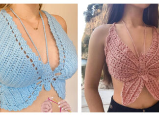 Butterfly Crop Top Crochet Patterns