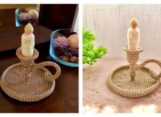 Candlestick Trinket Dish Free Crochet Pattern