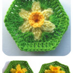 Daffodil Hexagon Free Crochet Pattern