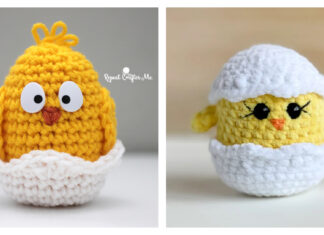 10+ Easter Chick in Eggshell Amigurumi Crochet Patterns