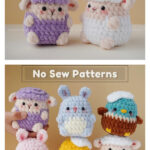 Easter Egg Animals Chick Lamb Bunny Duck Crochet Pattern