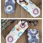 Hexagon Motif Eyeglass Case Free Crochet Pattern