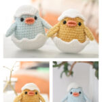 Little Chick in an Egg Shell Amigurumi Crochet Pattern