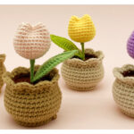 Mini Tulip Pot Amigurumi Free Crochet Pattern
