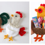 Rooster or Chicken Gift Pocket Free Crochet Pattern