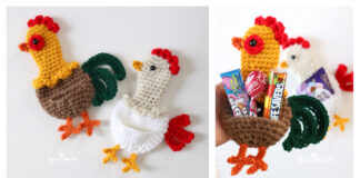 Rooster or Chicken Gift Pocket Free Crochet Pattern