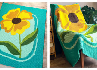 Sunny Bloom Blanket Free Crochet Pattern