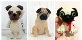 10+ Pug Dog Amigurumi Crochet Patterns