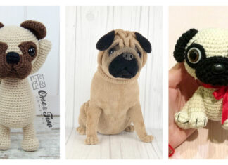 10+ Pug Dog Amigurumi Crochet Patterns