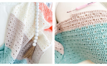 Colorful Blanket Free Crochet Pattern for Beginner