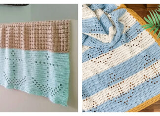 Nautical Filet Baby Blanket Crochet Patterns