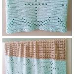 Nautical Filet Baby Blanket Free Crochet Pattern