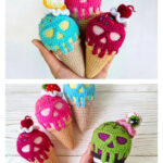 Skull Ice Cream Crochet Pattern