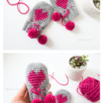 Baby Heart Mittens Free Crochet Pattern