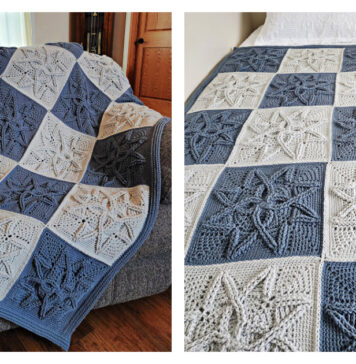 Cabled Blooms Blanket Free Crochet Pattern and Video Tutorial