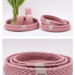 Decoration Trays with Round Leather Base Free Crochet Pattern