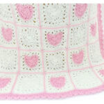 Heart Granny Square Blanket Free Crochet Pattern