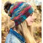 Spiral Herringbone Slouch Crochet Pattern
