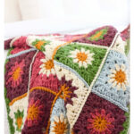 Sunny Blooms Flower Blanket Free Crochet Pattern