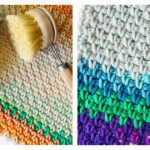 Linen Stitch Dishcloth Free Crochet Pattern and Video Tutorial