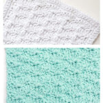 Basic Shell Stitch Washcloth Free Crochet Pattern and Video Tutorial
