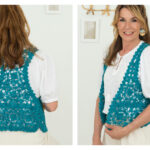 Flower Bomb Vest Free Crochet Pattern