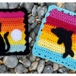 Sunset Silhouette Granny Square Free Crochet Pattern