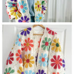 Vintage Granny Flower Cardigan Crochet Pattern and Video Tutorial