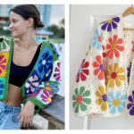 Vintage Granny Flower Cardigan Crochet Pattern