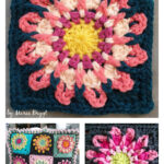 Dahlia Square Free Crochet Pattern