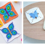 10 Butterfly Granny Square Crochet Patterns