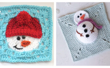 Snowman Granny Square Crochet Patterns