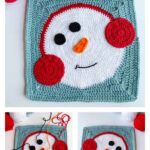 Snowman Granny Square Free Crochet Pattern