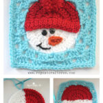 Snowman Square Free Crochet Pattern