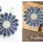 Vintage Flower Potholder Free Crochet Pattern