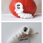 Ghost Worry Worm Free Crochet Pattern and Video Tutorial
