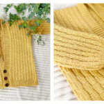 Faux Cable Button Up Cardigan Free Crochet Pattern and Video Tutorial