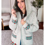 Gemstone Granny Hooded Cardigan Free Crochet Pattern