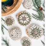 Hexagon Granny Ornaments Free Crochet Pattern and Video Tutorial