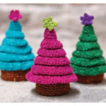 Mini Christmas Trees Free Crochet Pattern