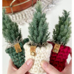 Mini Planter Cover Free Crochet Pattern and Video Tutorial