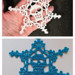 Skull Snowflake Free Crochet Pattern