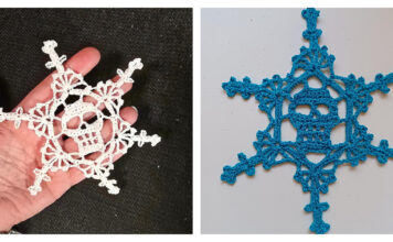 Skull Snowflake Free Crochet Pattern