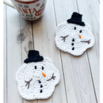 Snowman Coaster Free Crochet Pattern