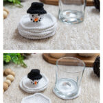 Snowman Coaster Stack Free Crochet Pattern and Video Tutorial