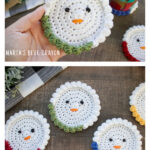 Snowman Coasters Free Crochet Pattern